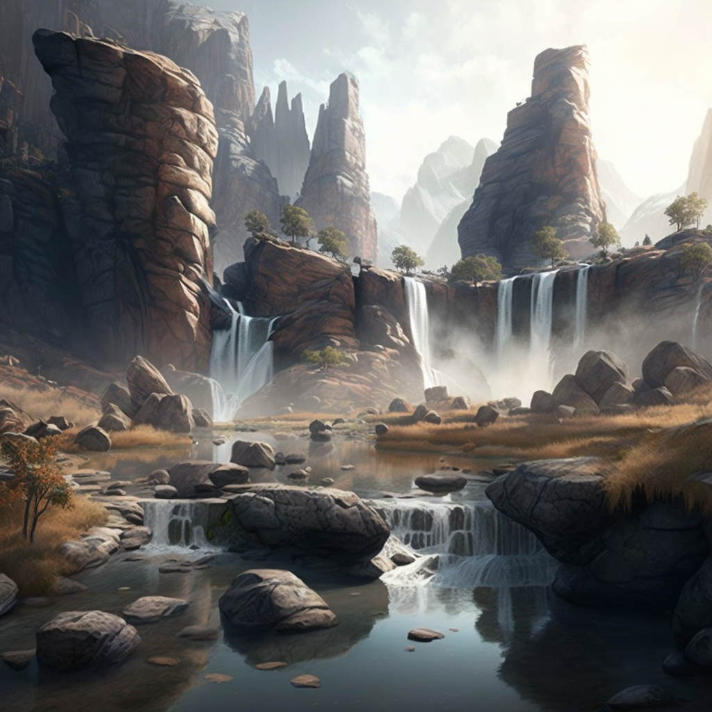 AI Midjourney Prompt for Serene Fractal Oasis