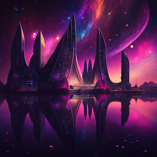 AI Midjourney Prompt for Fractal Nightscapes