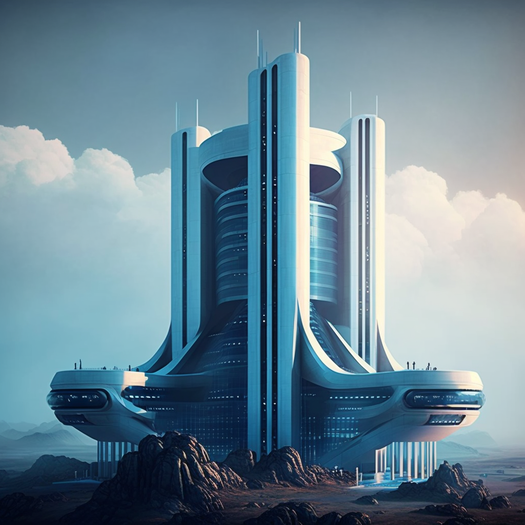 AI Midjourney Prompt for Futuristic Cliffside Facility