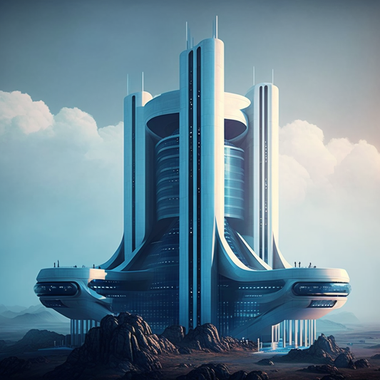 AI Midjourney Prompt for Futuristic Cliffside Facility