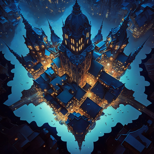AI Midjourney Prompt for Moonlit Fractal City