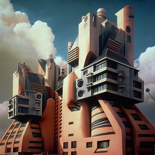 AI Midjourney Prompt for Futuristic Building