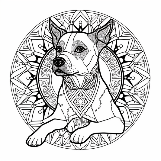 AI Midjourney Prompts for Adult Mandala Coloring pages