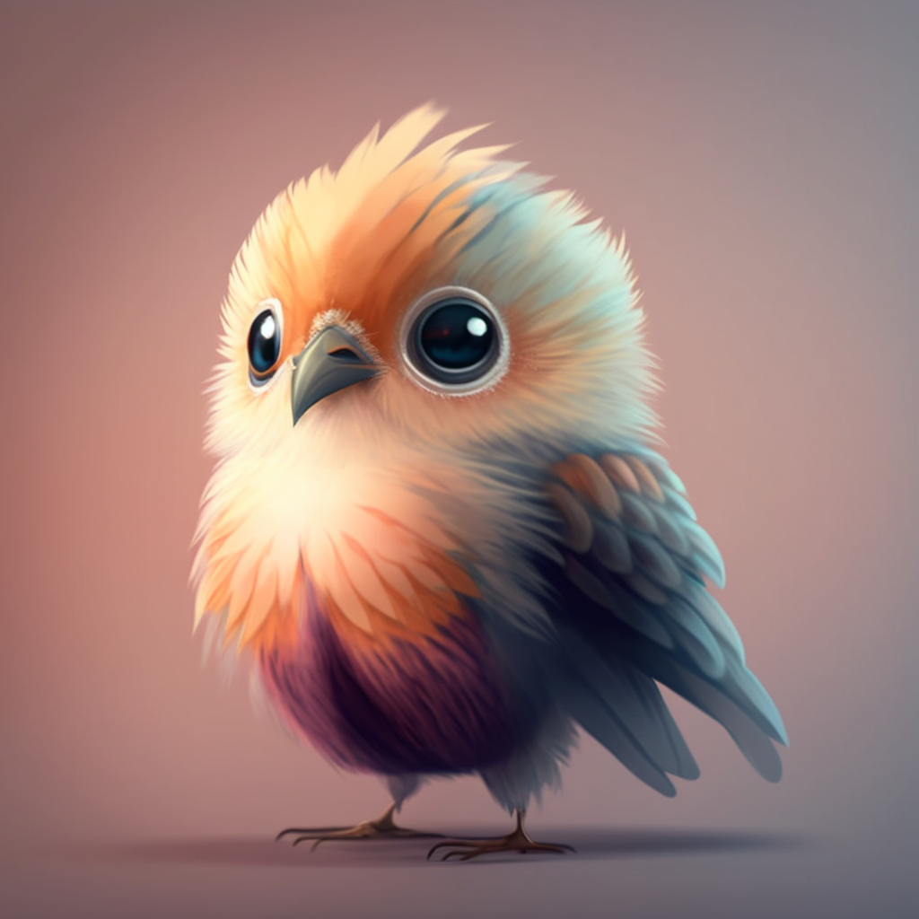 AI Midjourney Prompt for Playful Pastel Bird