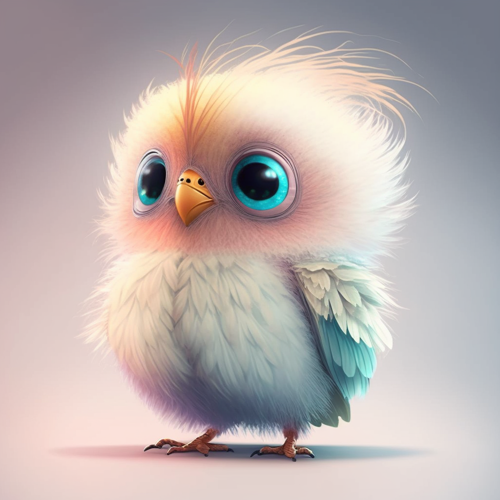 AI Midjourney Prompt for Playful Pastel Bird