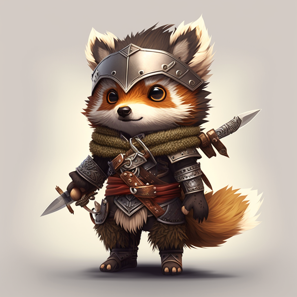AI Midjourney Prompt for Animals in Rustic Armor