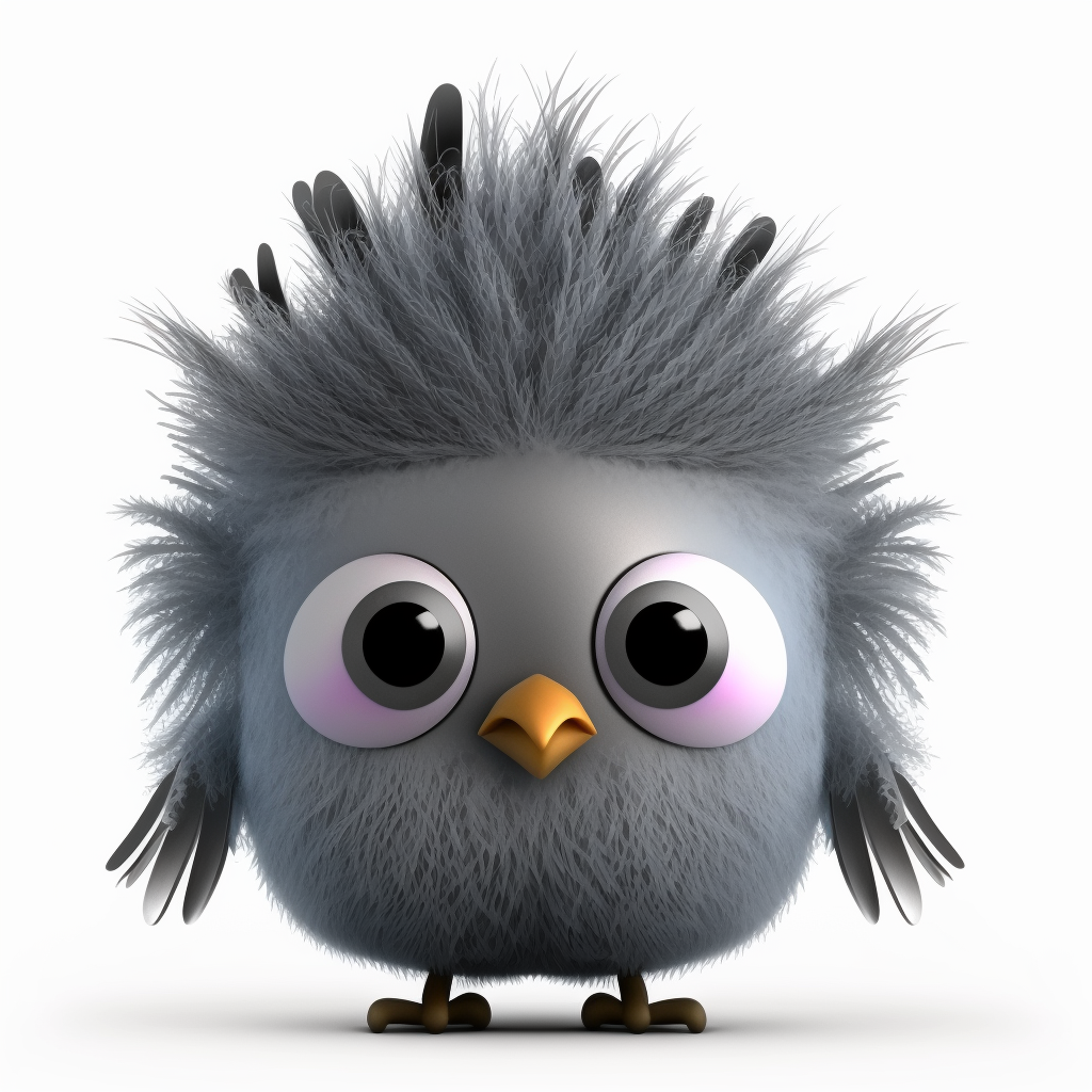 AI Midjourney Prompt for Pixar-style Bright Feathered Bird
