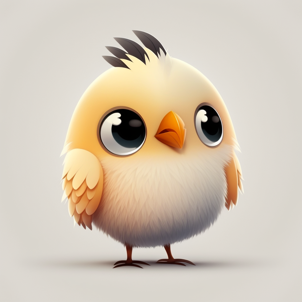 AI Midjourney Prompt for Pixar-style Bright Feathered Bird