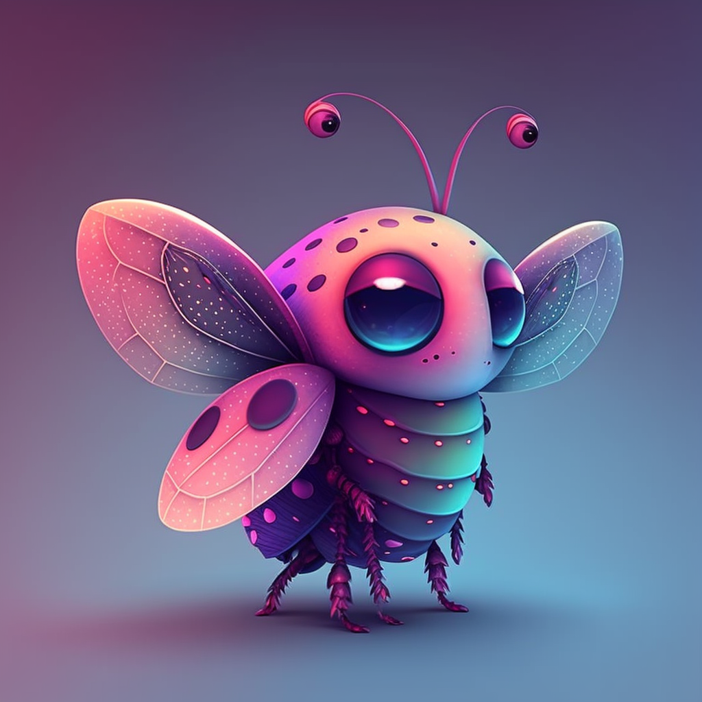 AI Midjourney Prompt for Sparkly Pastel Bug