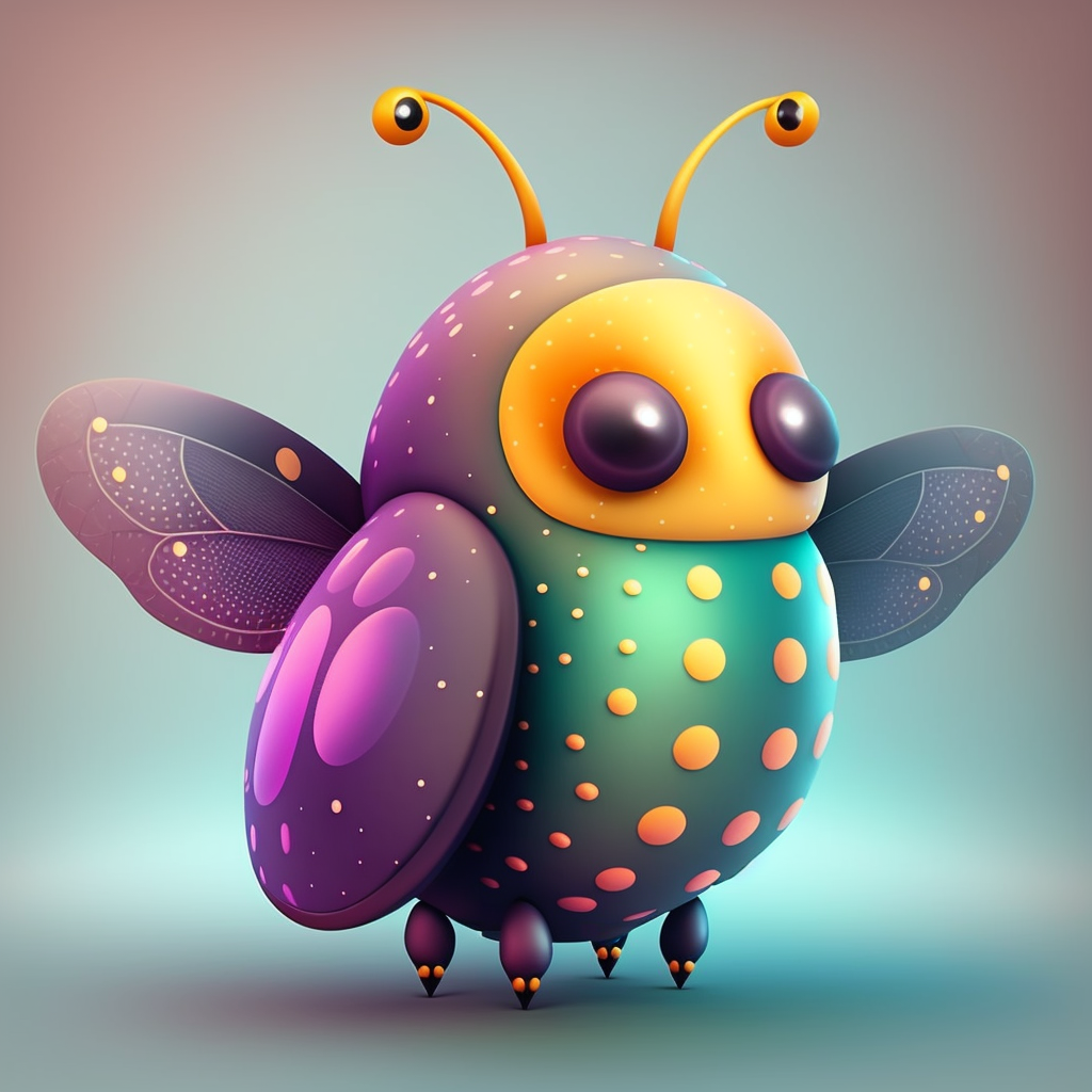AI Midjourney Prompt for Sparkly Pastel Bug