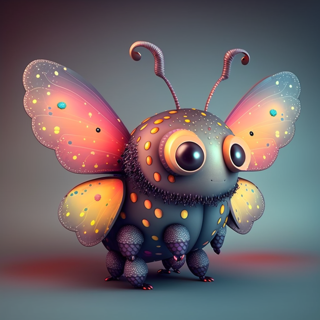 AI Midjourney Prompt for Sparkly Pastel Bug