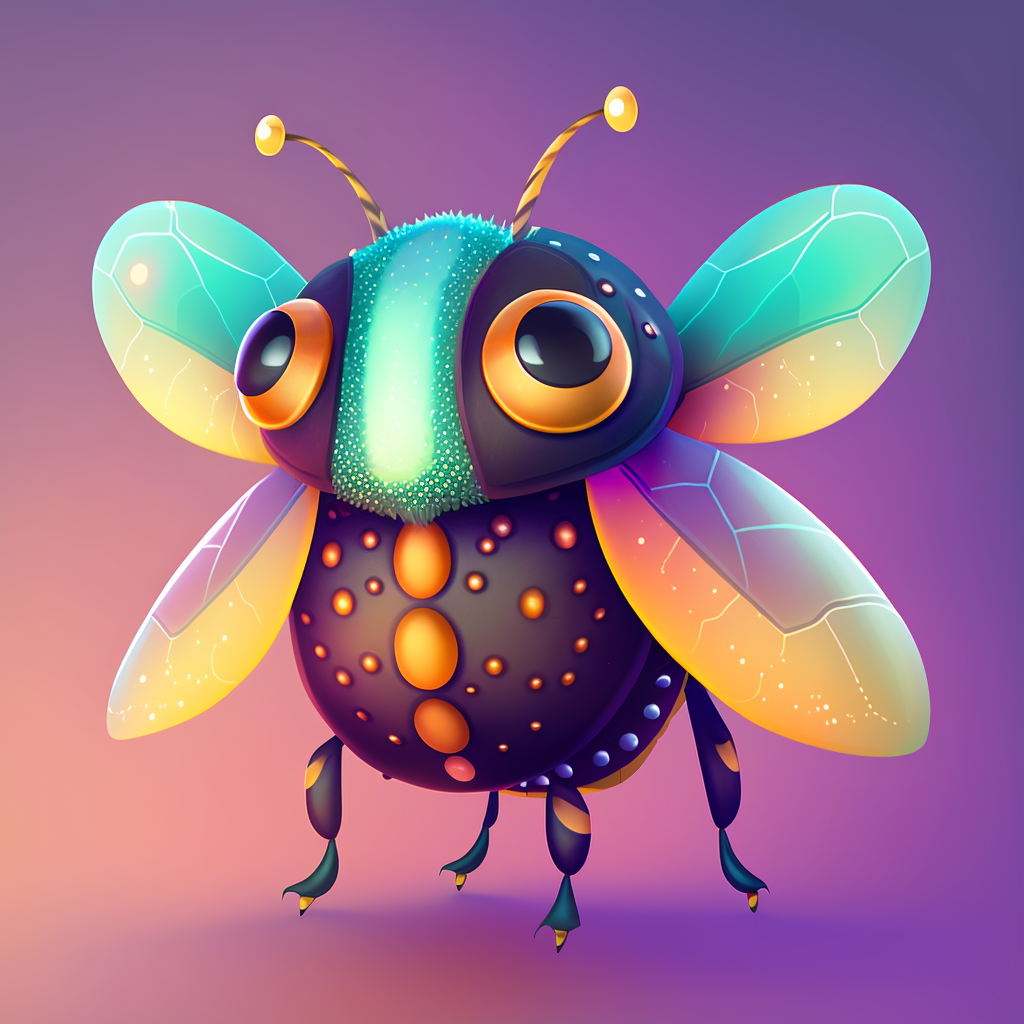 AI Midjourney Prompt for Sparkly Pastel Bug