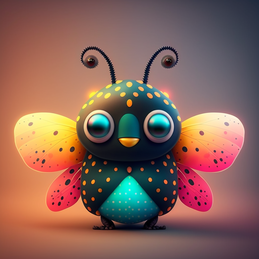AI Midjourney Prompt for Sparkly Pastel Bug