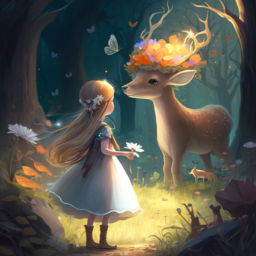 AI Midjourney Prompt for Storybook Illustrations - Fairy Princess Adventure
