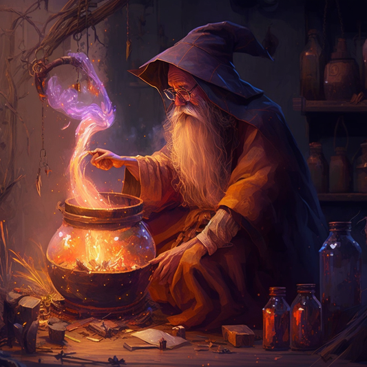 AI Midjourney Prompt for Wizard's Spellcasting