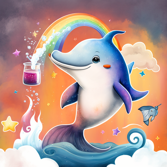 AI Midjourney Prompt for Storybook Illustrations - Rainbow Wand Adventure