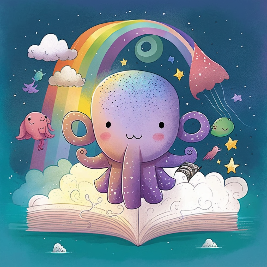 AI Midjourney Prompt for Storybook Illustrations - Rainbow Wand Adventure