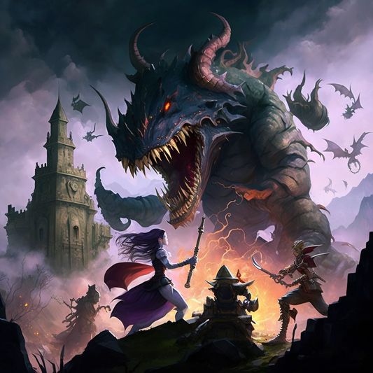 AI Midjourney Prompt for Storybook Illustrations - Fantasy Battle