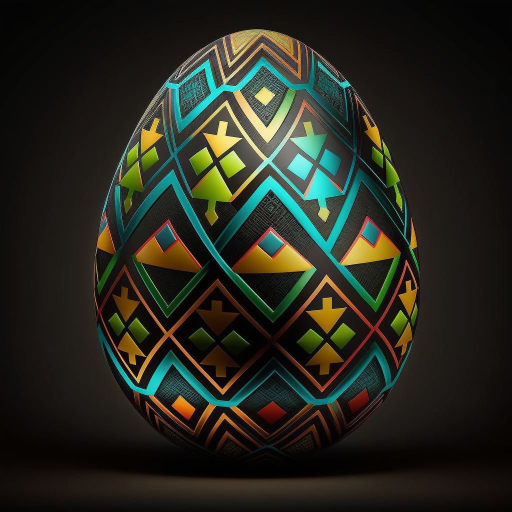 AI Midjourney Prompt for Geometrical Easter Egg