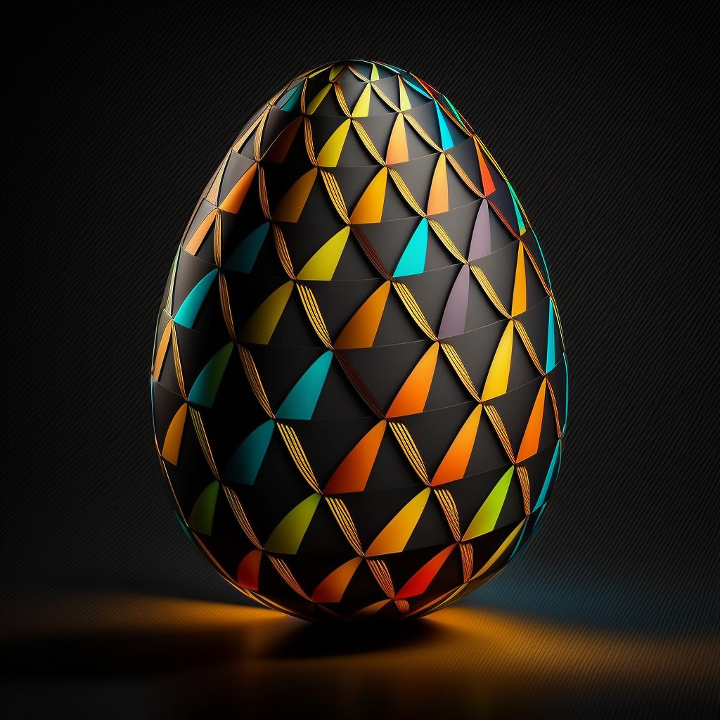 AI Midjourney Prompt for Geometrical Easter Egg