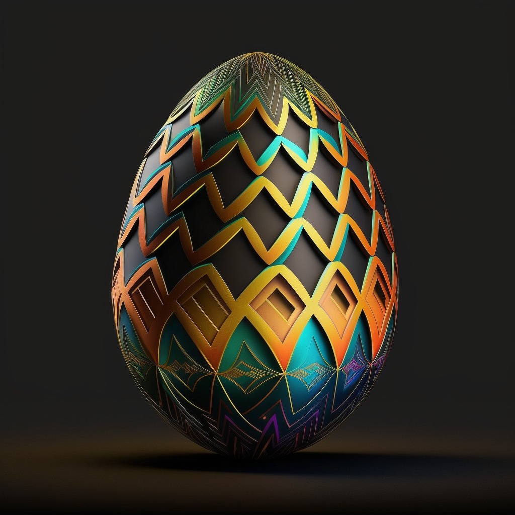 AI Midjourney Prompt for Geometrical Easter Egg