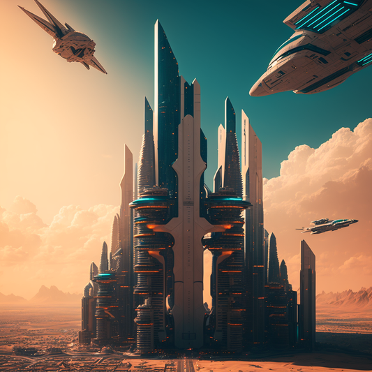 AI Midjourney Prompt for Futuristic Cityscape