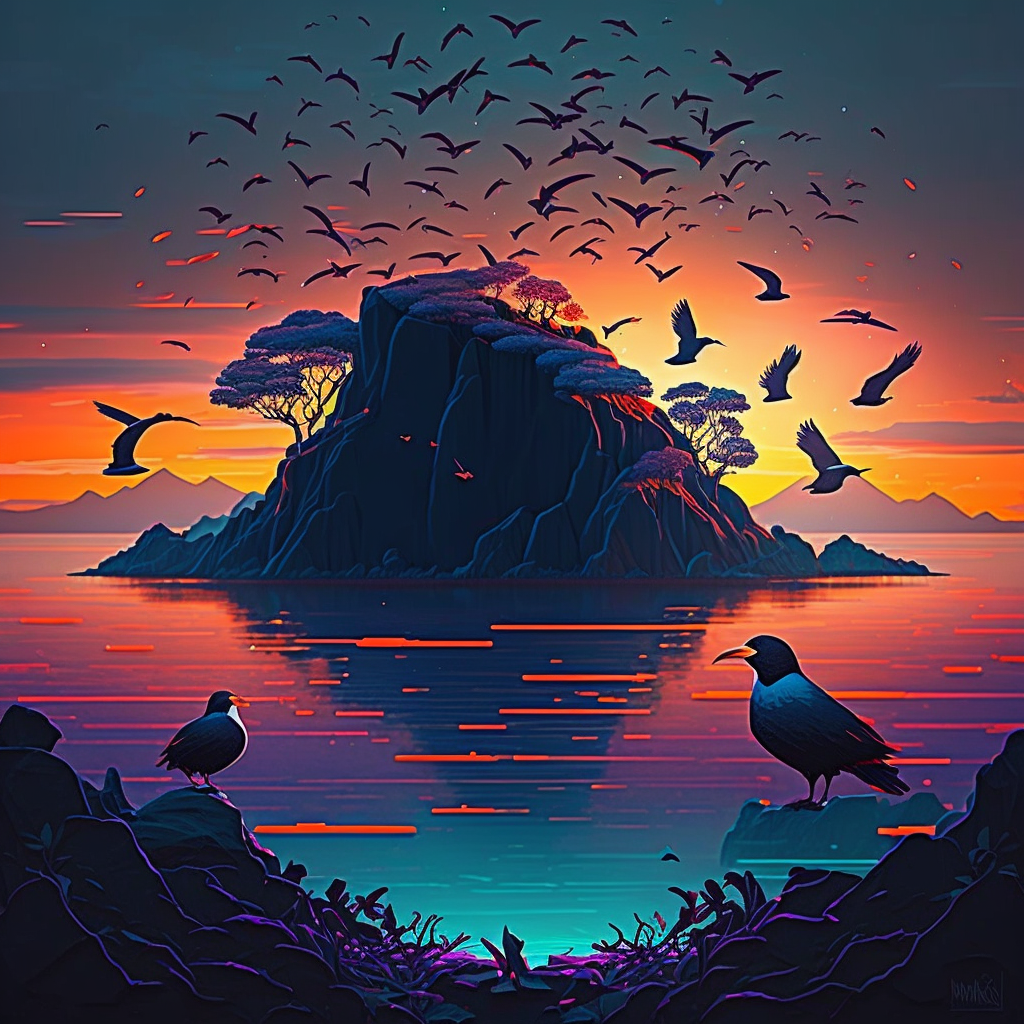 AI Midjourney Prompt for Majestic Sunset