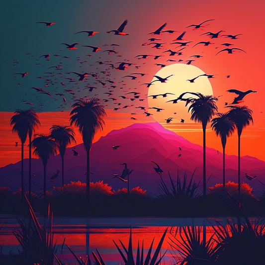 AI Midjourney Prompt for Majestic Sunset