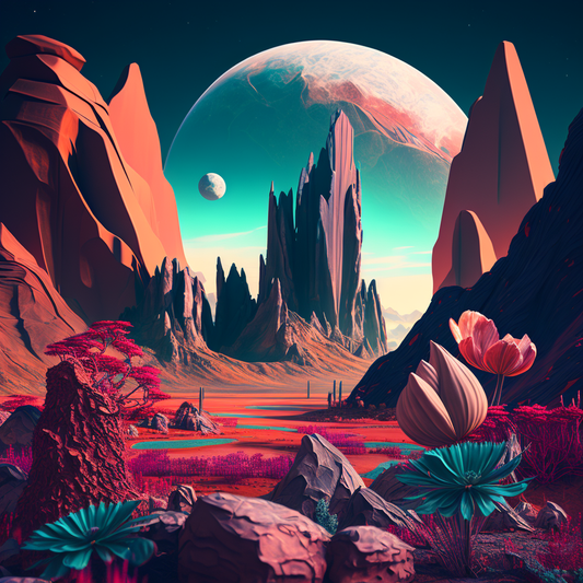 AI Midjourney Prompt for Crystal Planet