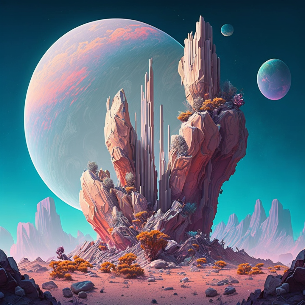 AI Midjourney Prompt for Crystal Planet