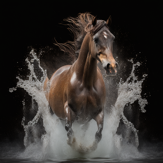 AI Midjourney Prompt for Realistic Animals Splashing Water