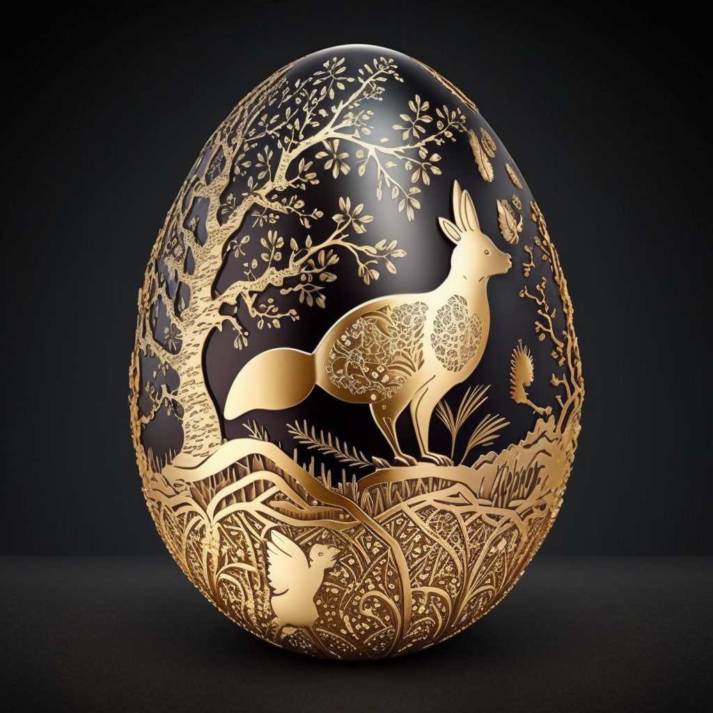 AI Midjourney Prompt for Luxurious Easter Egg