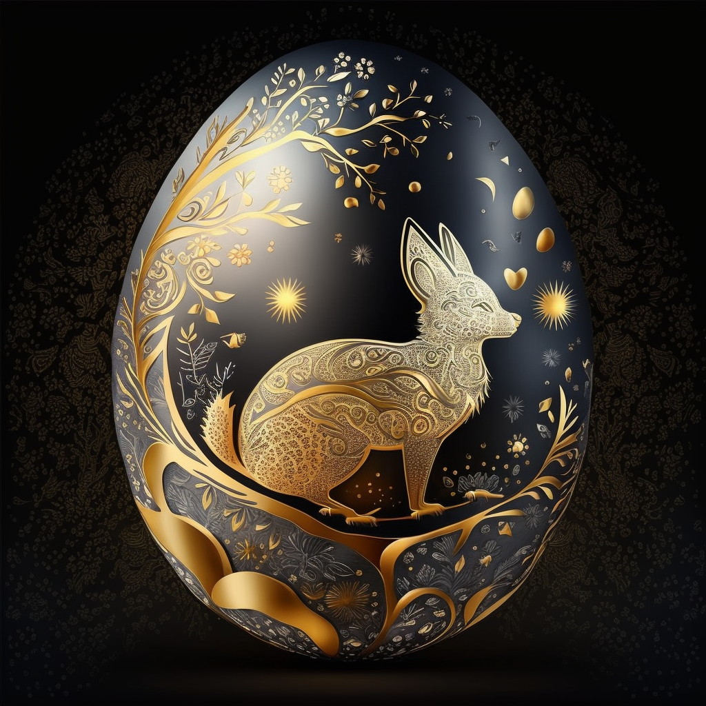 AI Midjourney Prompt for Luxurious Easter Egg