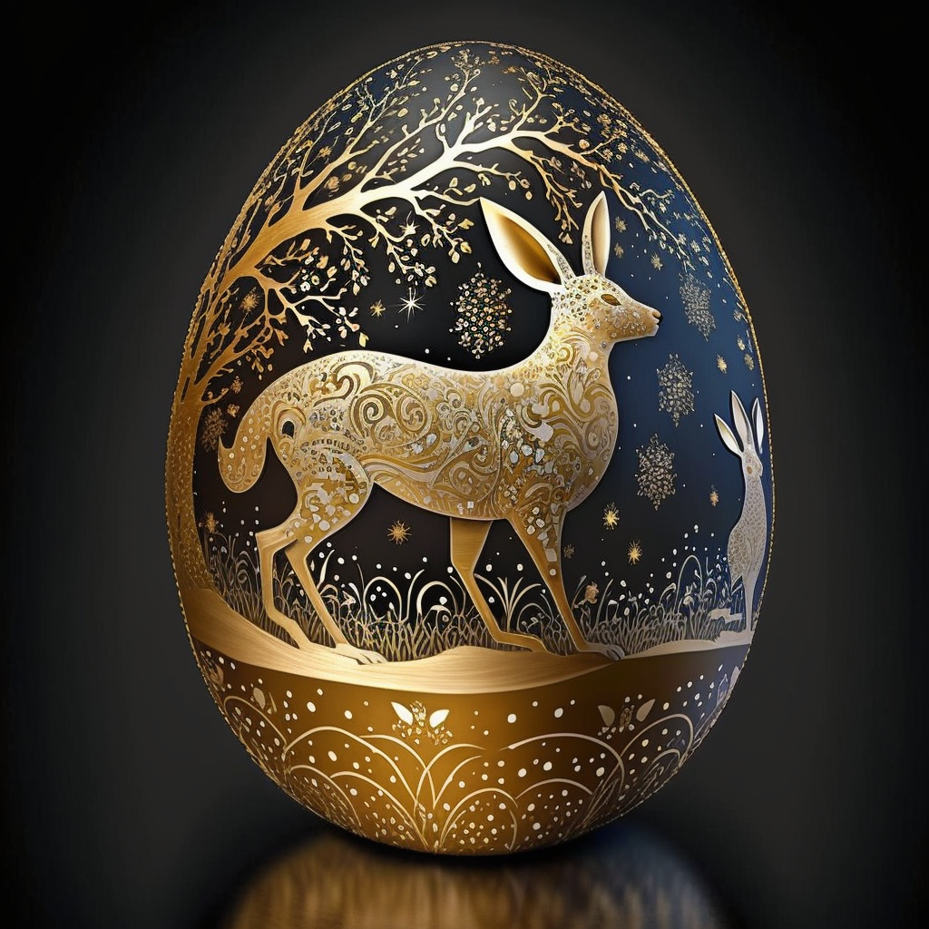 AI Midjourney Prompt for Luxurious Easter Egg