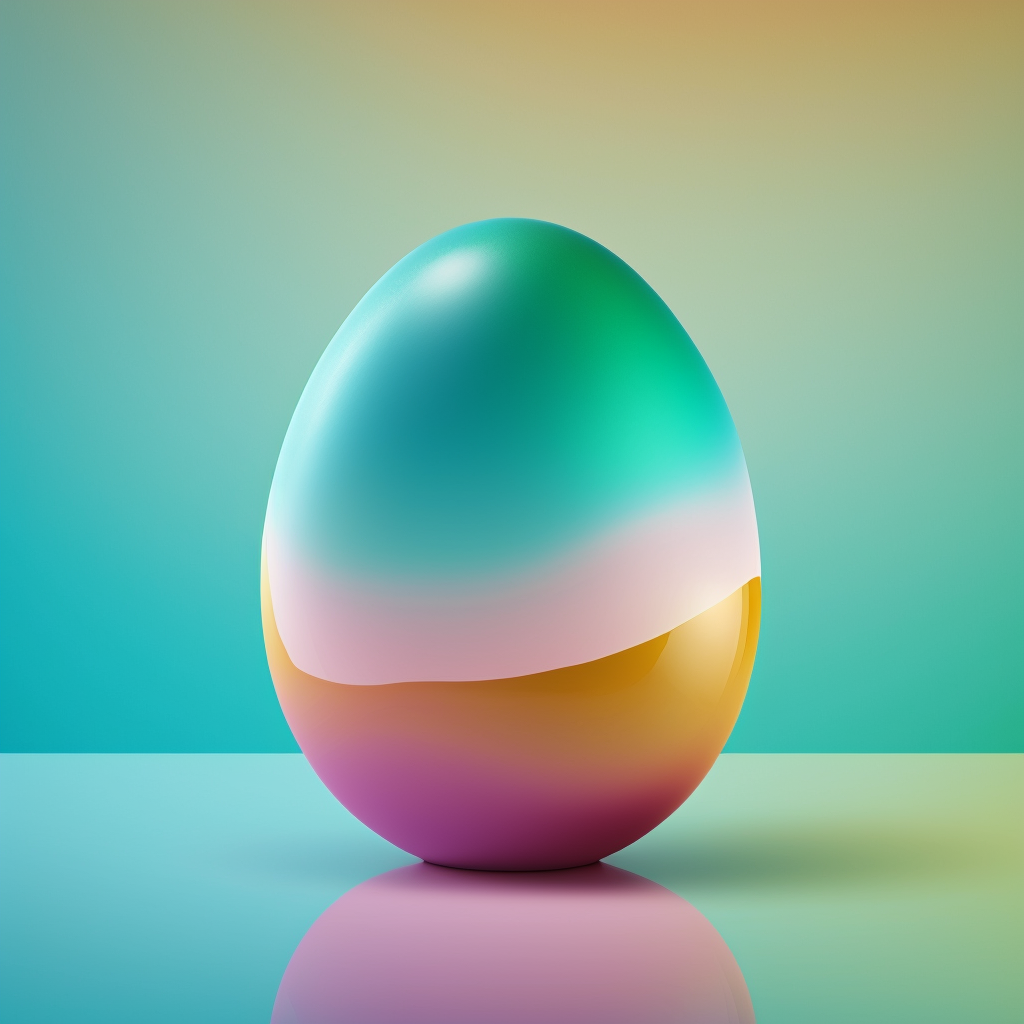 AI Midjourney Prompt for Gradient Easter Egg