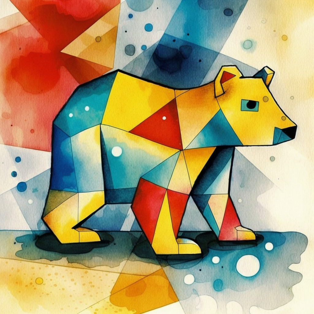 AI Midjourney Prompt for Abstract colorful animals