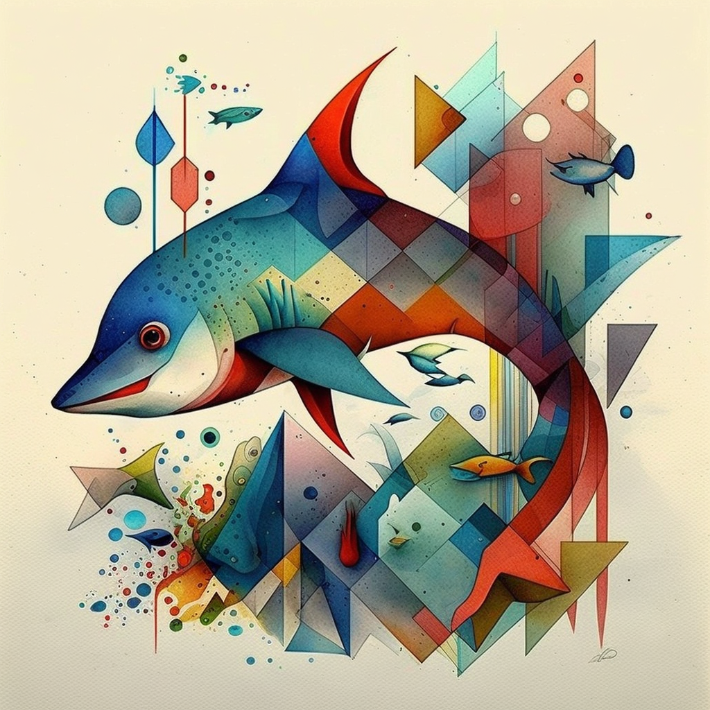 AI Midjourney Prompt for Abstract colorful animals