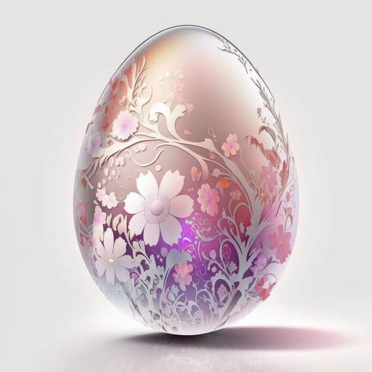 AI Midjourney Prompt for Floral Easter Egg