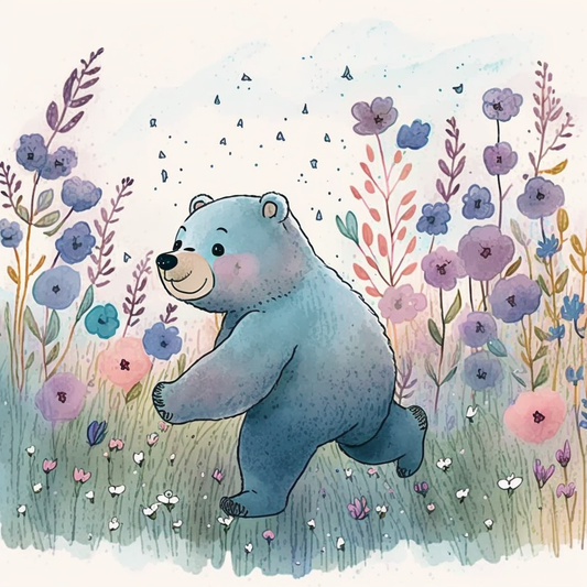 AI Midjourney Prompt for Storybook Illustrations - Colorful Hopping Animal