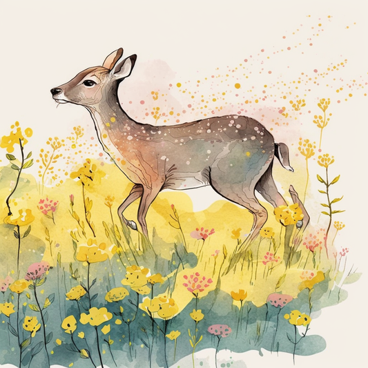 AI Midjourney Prompt for Storybook Illustrations - Colorful Hopping Animal