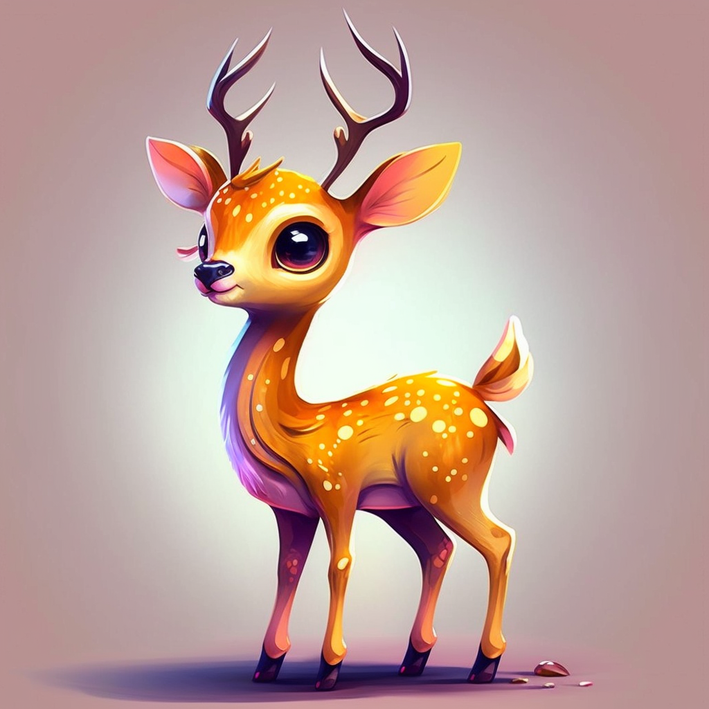 AI Midjourney Prompt for Colorful Cartoon Animal