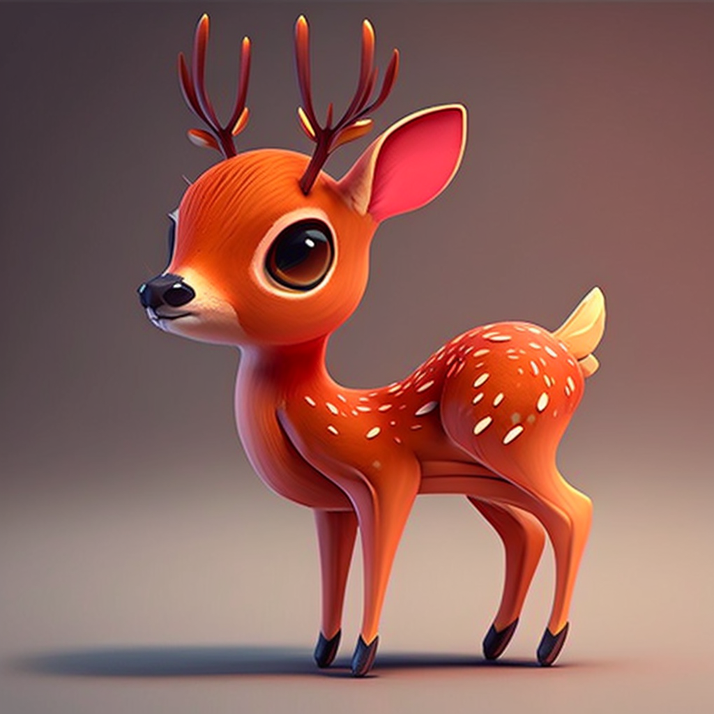 AI Midjourney Prompt for Colorful Cartoon Animal