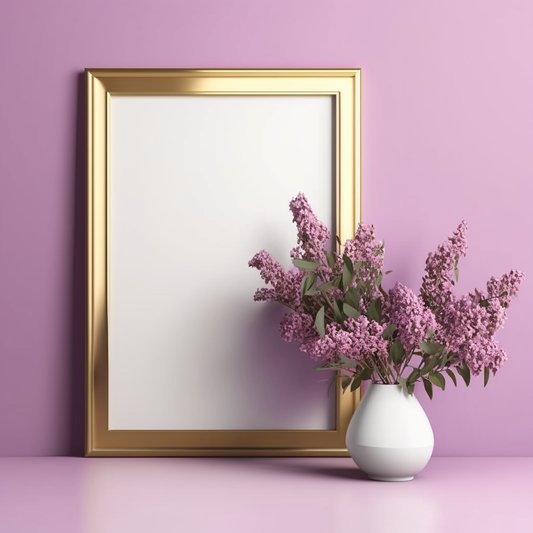 AI Midjourney Prompt for Modern Minimalist Flower Frame