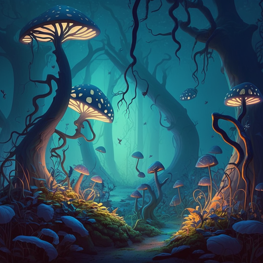 AI Midjourney Prompt for Enchanting Twisted Forest