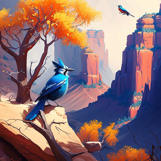 AI Midjourney Prompt for Landscape with Birds