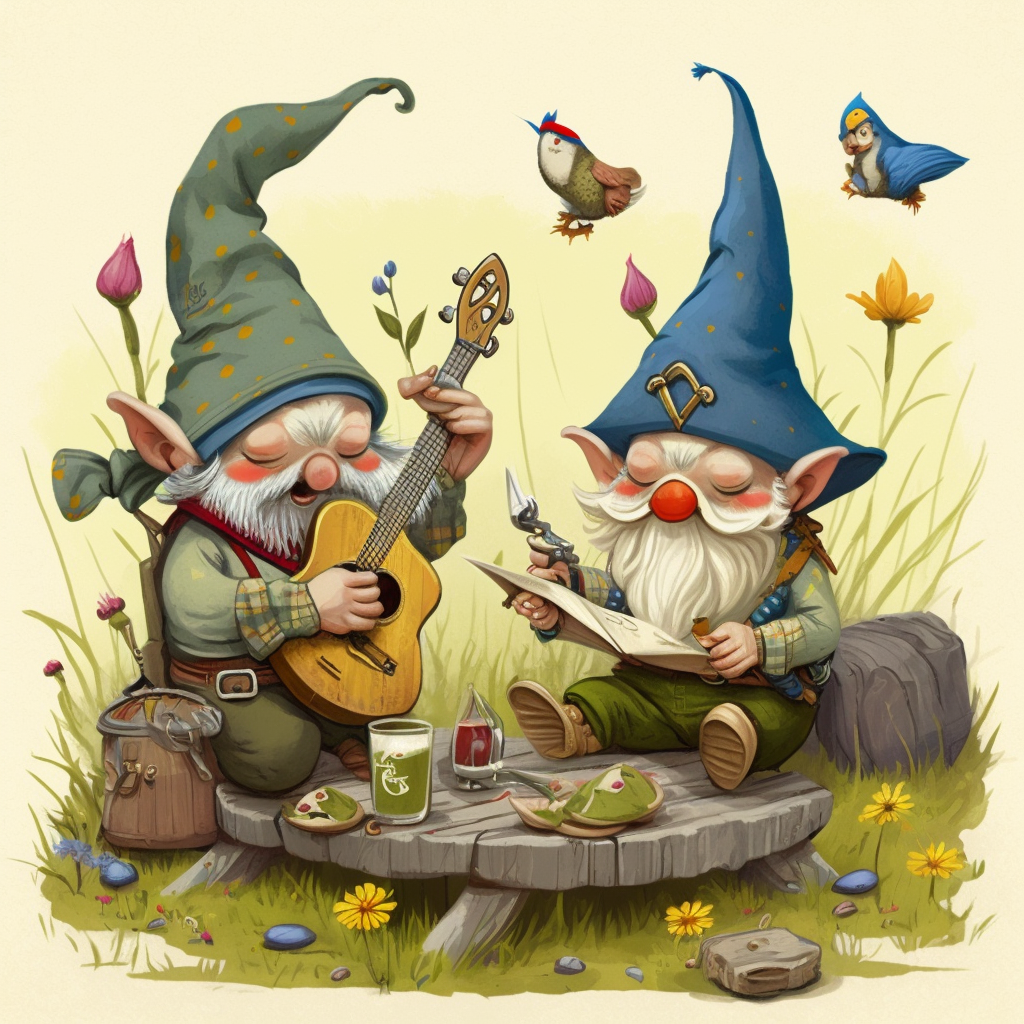 AI Midjourney Prompt for Storybook Illustrations - Friendly Gnome