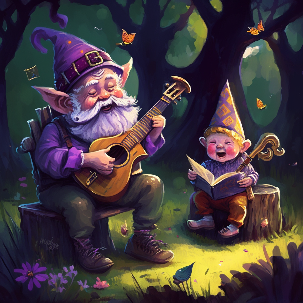 AI Midjourney Prompt for Storybook Illustrations - Friendly Gnome