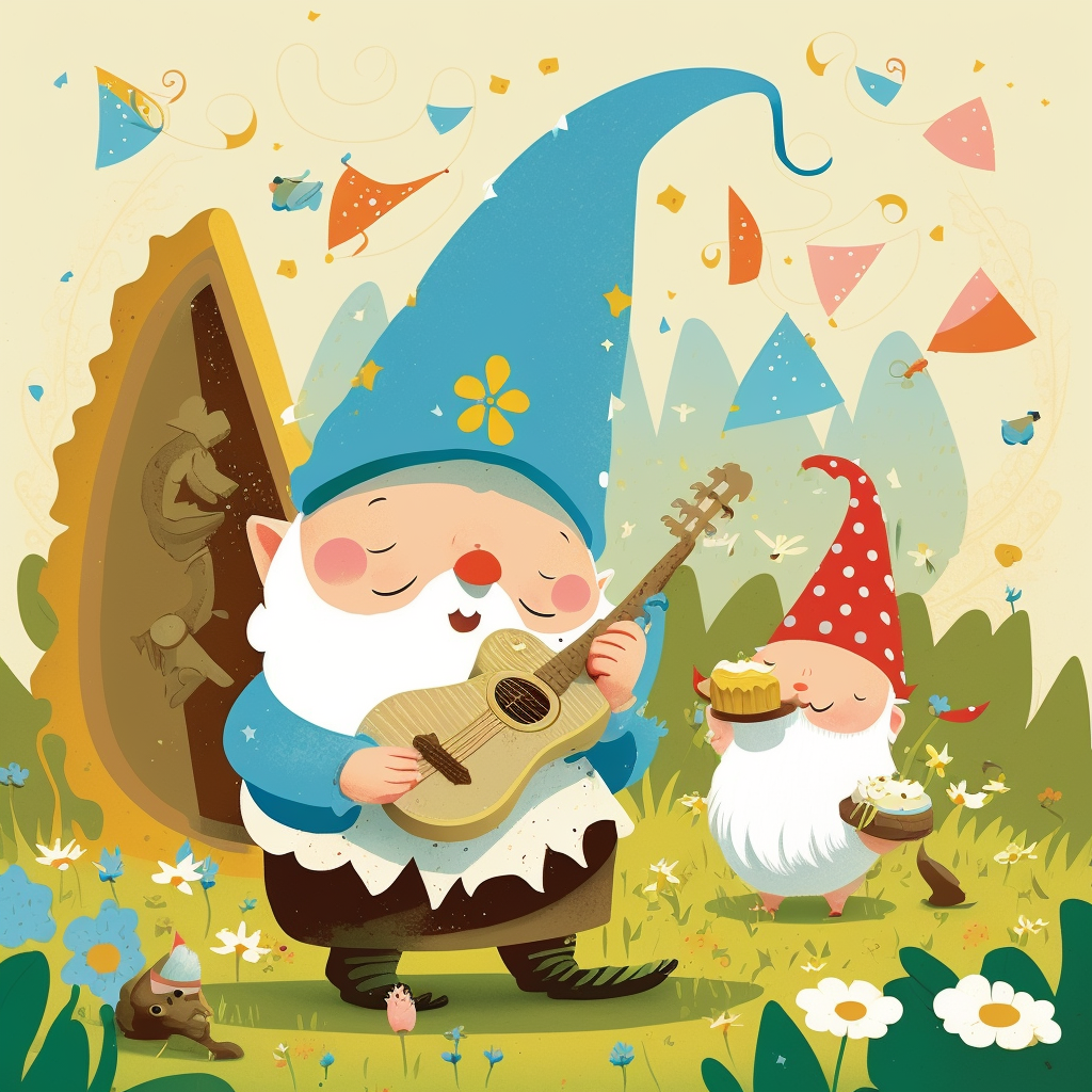 AI Midjourney Prompt for Storybook Illustrations - Friendly Gnome