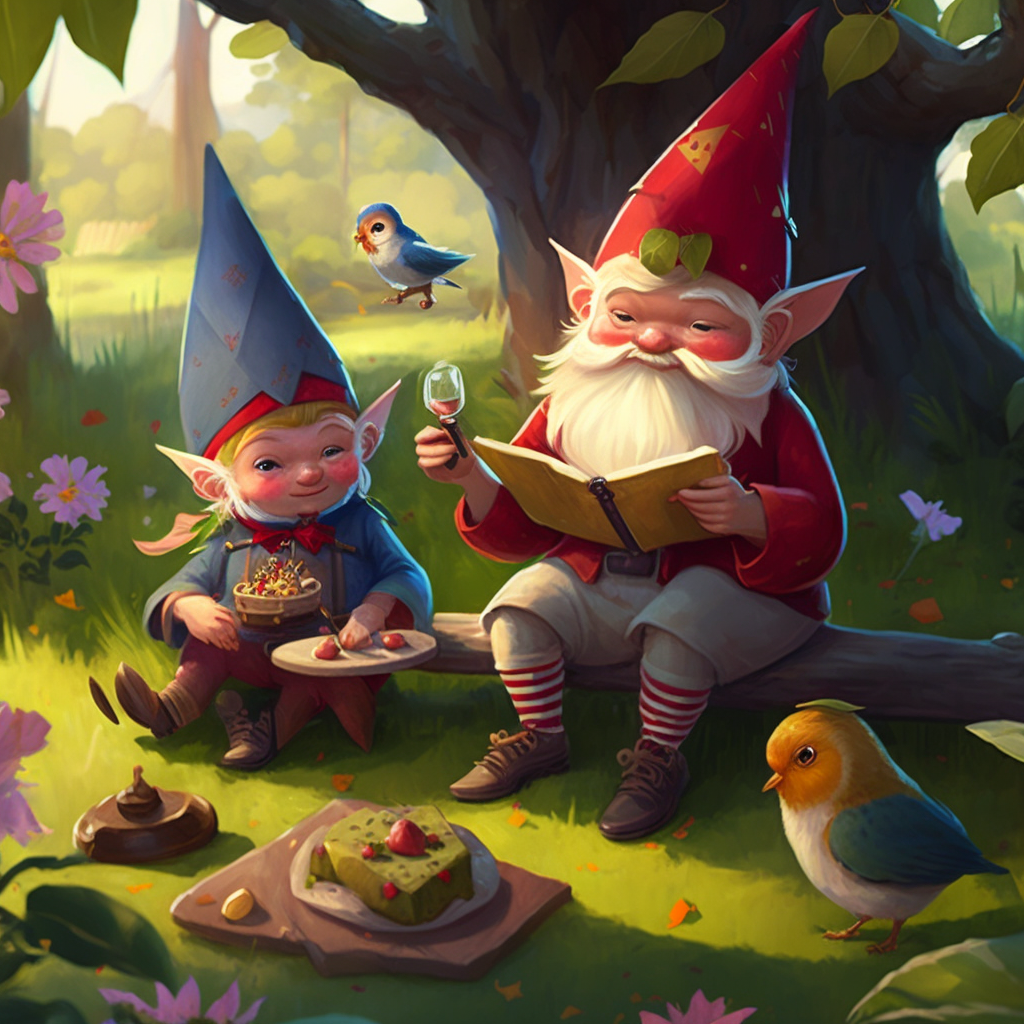 AI Midjourney Prompt for Storybook Illustrations - Friendly Gnome