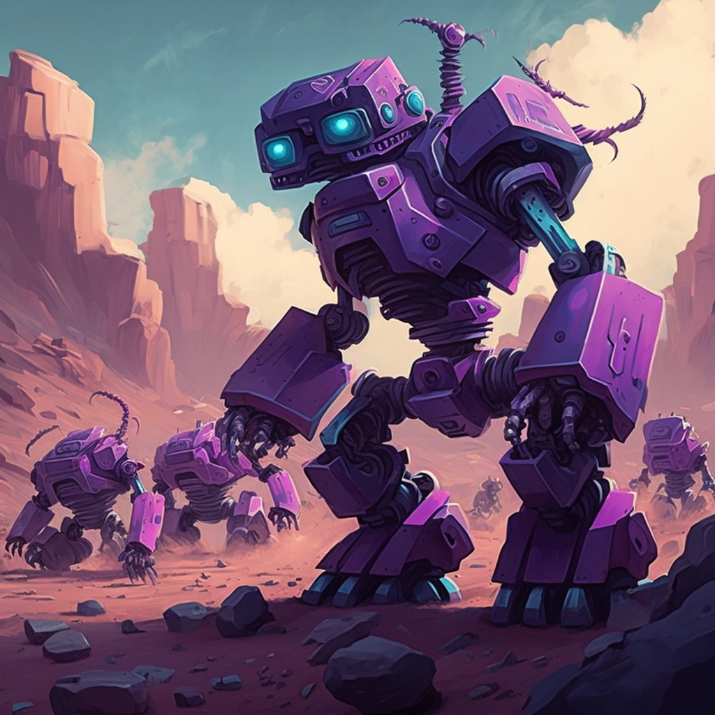 AI Midjourney Prompt for Rugged Robots